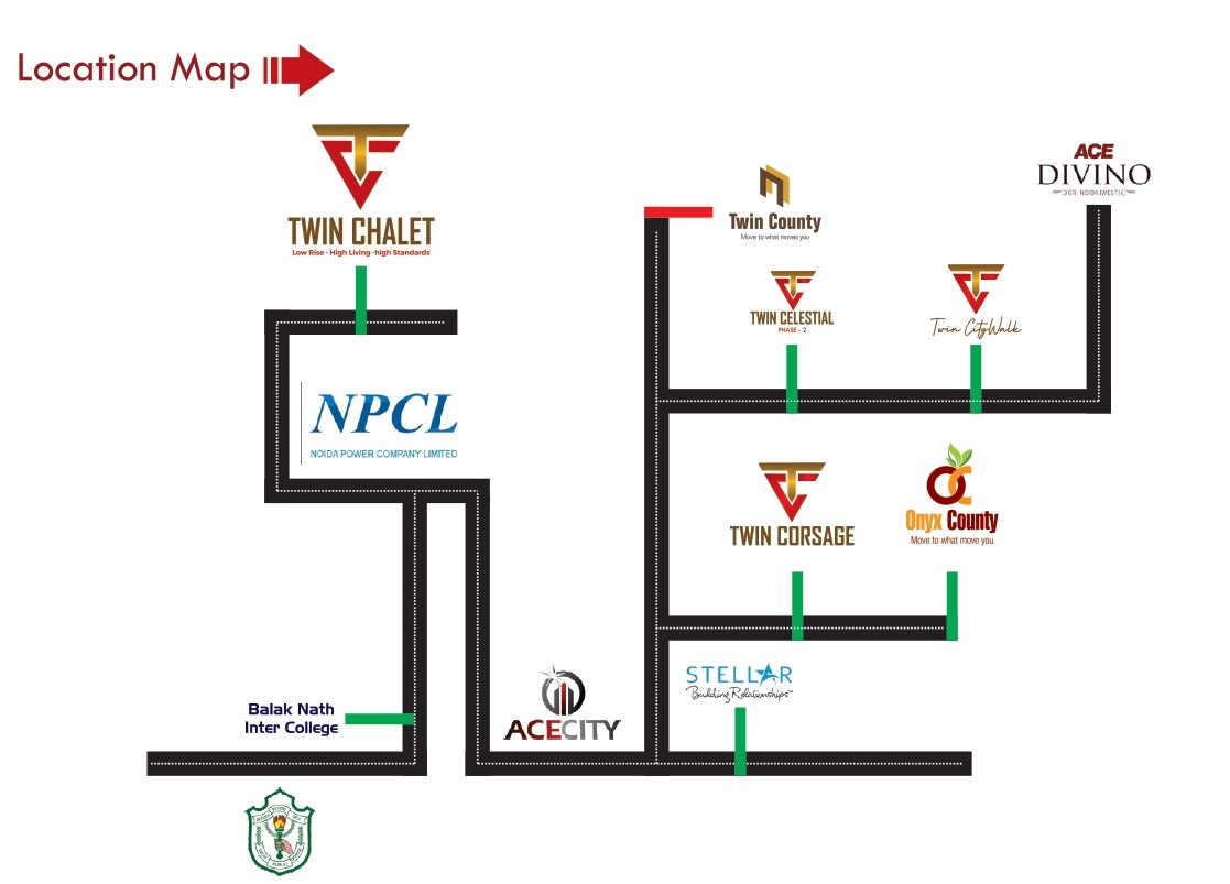 Twin Chalet location map 